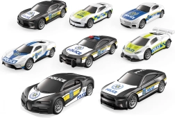 Mașini de poliție cu tracțiune pe spate, set de 4 bucăți