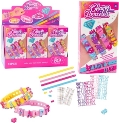 Set DIY de brățări cu pandantive cu litere – 4 brățări ajustabile