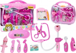 Set medical pentru micul doctor în valiză Lumini Sunete Roz