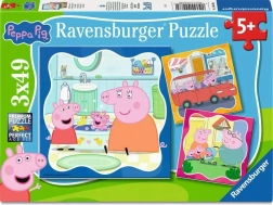 Puzzle Ravensburger Peppa Pig – familia pe primul loc 3×49 piese