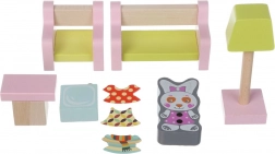 Camera de living - mobilier din lemn pentru păpuși Cubika