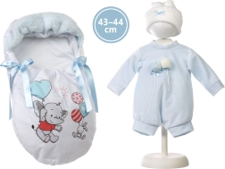 Hăinuță cu sac de iarnă pentru păpușă NEW BORN 43–44 cm