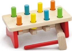 Banc de bătut din lemn cu țăruși colorați VIGA