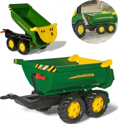 Remorcă pentru copii cu benă basculabilă JOHN DEERE ROLLY TOYS halfpipe