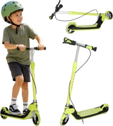 Trike Fix trotinetă pliabilă pentru copii cu roți LED, verde neon
