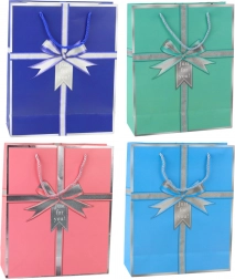 Pungă cadou din hârtie cu fundiță Just for you 32 × 26 × 12 cm