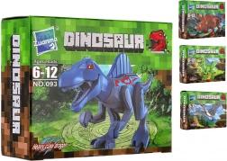 Set de construcție din plastic cu dinozauri – mix de specii în cutie 13 × 10 cm