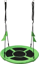 Leagăn tip cuib de barză cu stegulețe 100 cm – 2Kids Toys, verde