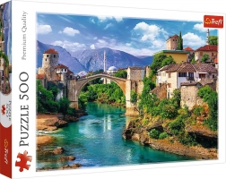 Puzzle 500 piese Podul Vechi din Mostar, Bosnia și Herțegovina – Trefl