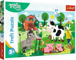 Puzzle 24 maxi Familia Treflik la țară TREFL