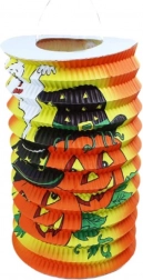 Lampion de Halloween cu dovleci veseli 15 cm
