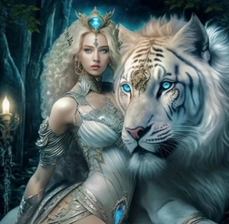 Pictură cu diamante fată cu tigru 30 × 40 cm