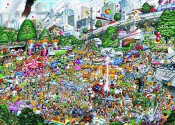 Puzzle Miluji prodej z kufru auta 1000 piese de la Gibsons