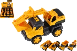 Camion de construcții cu volantă, 13 cm, metal și plastic, 4 tipuri