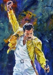 Pictură cu diamante Freddie Mercury 30 × 40 cm