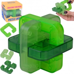 Puzzle logică 3D Puzzle Lock – cub verde