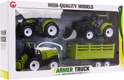set pentru copii de vehicule agricole cu tractoare, combină și remorcă