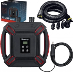 Bestway pompă electrică auto cu înaltă presiune, LCD și 4 adaptoare