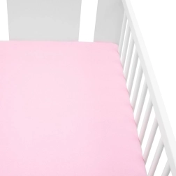 Cearșaf jersey New Baby pentru pătuț 120 × 60 cm, roz