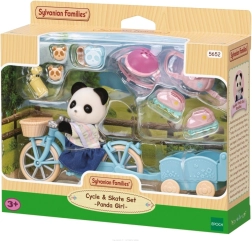 Sylvanian Families plimbare cu bicicleta cu panda Rosalina