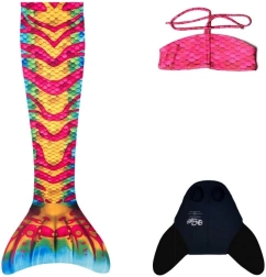 Coada sirenei Aquaris Coral S cu monofin și bikini