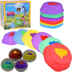Set poteci senzoriale luminoase - pietre pentru antrenamentul echilibrului