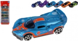 Set de mașinuțe sport 1:64, 6 buc, metal și plastic, rulare liberă