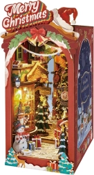 Opritor pentru cărți, uliță de Crăciun realizată manual