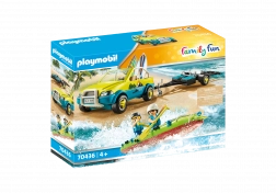 PLAYMOBIL FAMILY FUN mașină de plajă cu remorcă pentru barcă