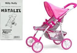 Cărucior pentru păpuși Milly Mally Natalie Prestige Pink