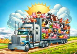 Puzzle Art Călătorie cu camionul 100 de piese