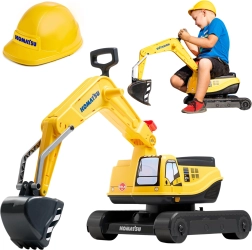 Excavator cu pedale Komatsu cu cabină rotativă și cască