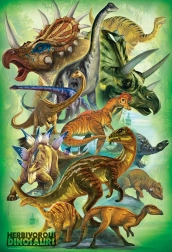 EUROGRAPHICS puzzle dinozauri ierbivori 100 piese