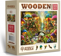 Puzzle din lemn Wooden City Regatul ciupercilor minunate 1010 piese