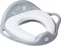 Șezut moale pentru toaletă pentru copii, Bufnițe, gri