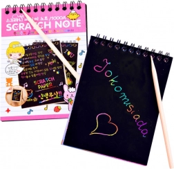 Cartonaș de zgâriat curcubeu cu bețișor de desen – Curcubeu