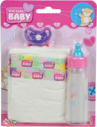 NBB set sticluță, suzetă și scutec pentru păpuși