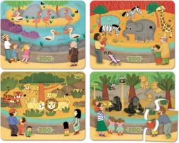 Puzzle Zoo din Lemn Vilac