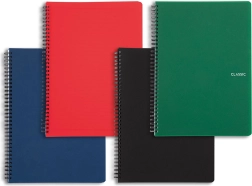 Bloc cu inele A5 cu spirală dublă Classic, coperți PP, dictando