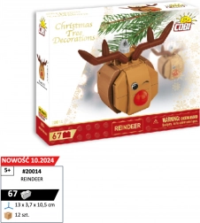 COBI ornament de Crăciun – ren cu nas roșu