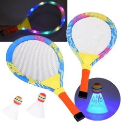 Rachete de badminton cu iluminat pentru distracție