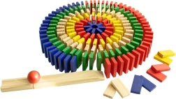 Domino colorat din lemn 400 piese 2Kids Toys