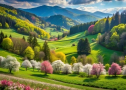 Puzzle Plimbare de primăvară 500 piese