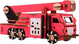 Puzzle 3D din lemn – autospecială de pompieri WOODCRAFT