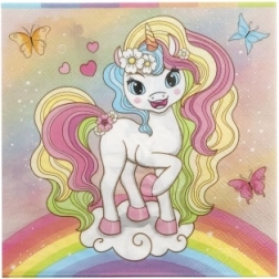 Șervețele de hârtie Unicorn 33 × 33 cm, 12 buc