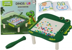 Tabla magnetică pentru copii Dino de culoare verde