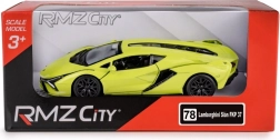 Model metalic RMZ City Lamborghini Sian Hologram 1:39 verde cu uși care se deschid