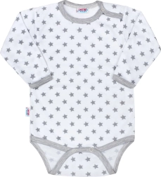 Body pentru bebeluși New Baby Classic II gri cu steluțe