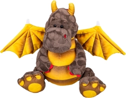Dragon plușat maro 23 cm pentru bebeluși