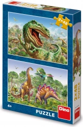 Puzzle DINO Duelul dinozaurilor 2×48 piese